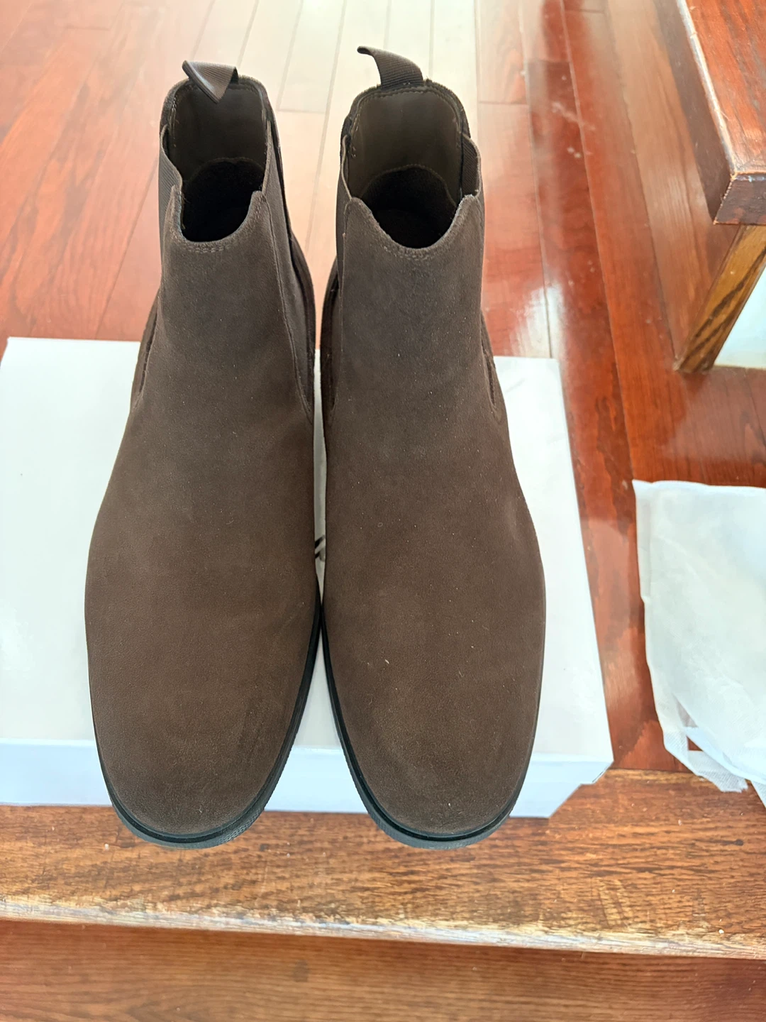 Browns Dark Brown Chocolate Suede Chelsea Boots - Size 13
