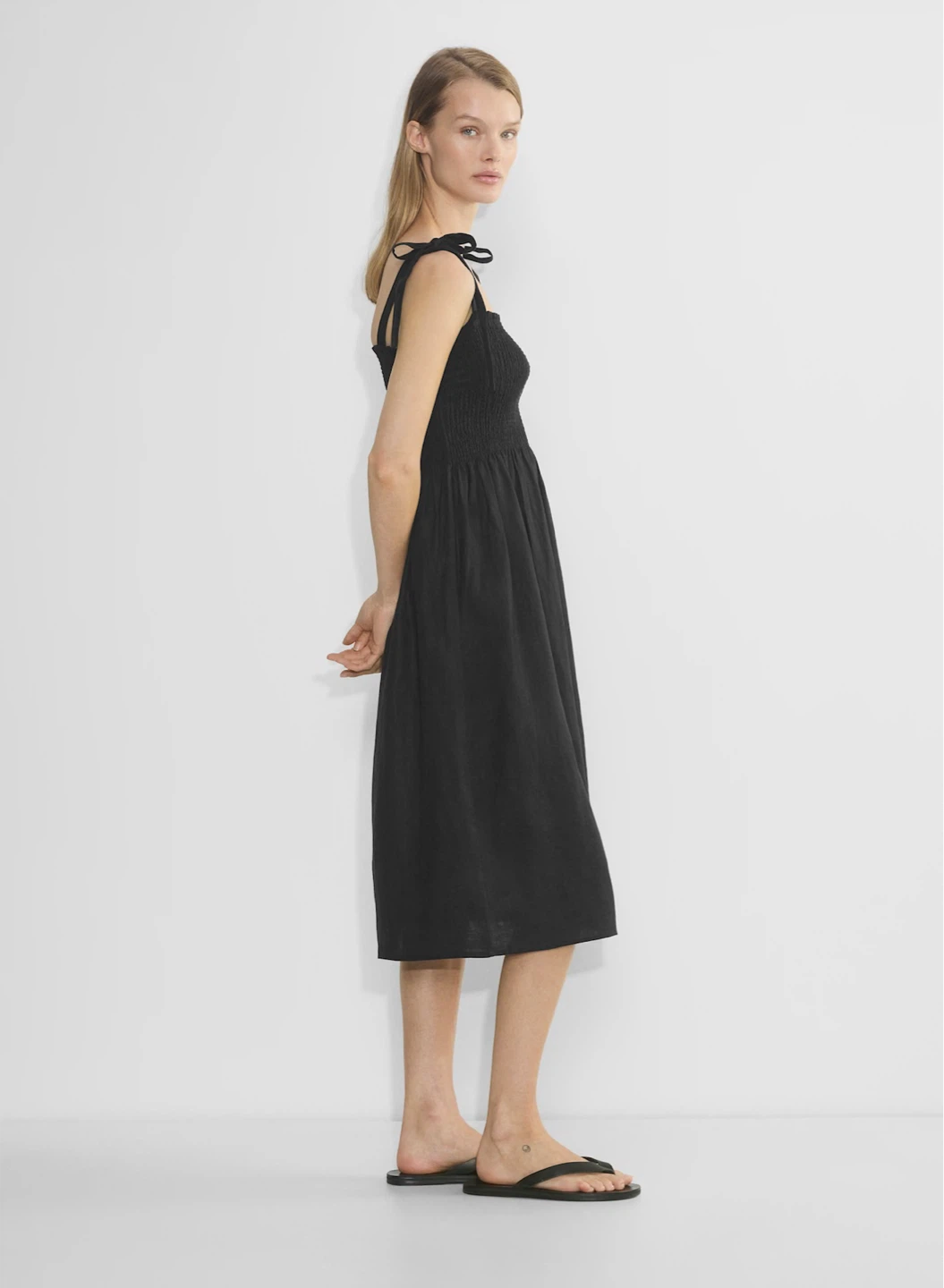 (S) Aritzia Wilfred 100% Linen Golden Hour Dress - photo 5