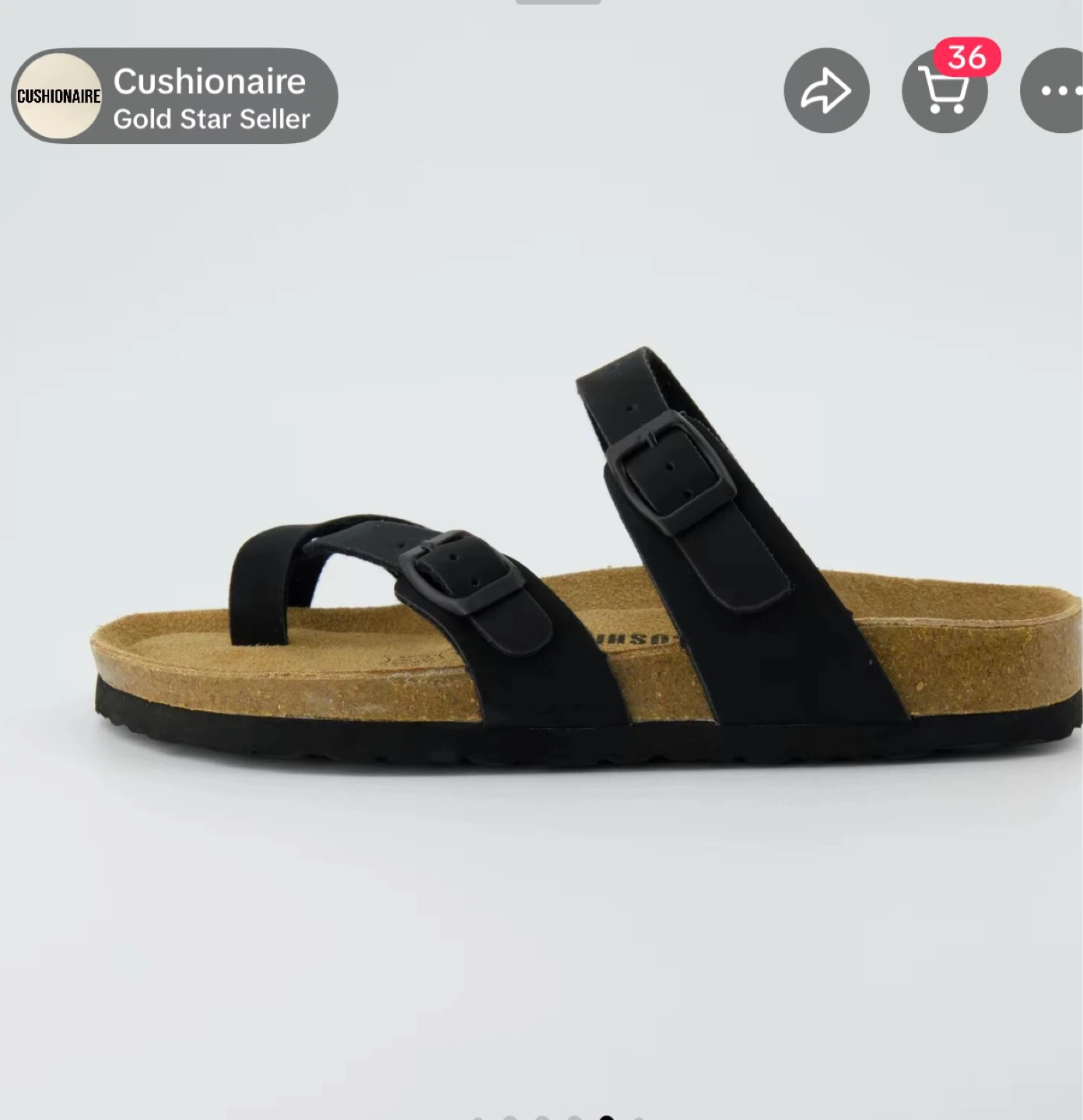 Cushionaire Black Comfort Sandals Size 7M - photo 4
