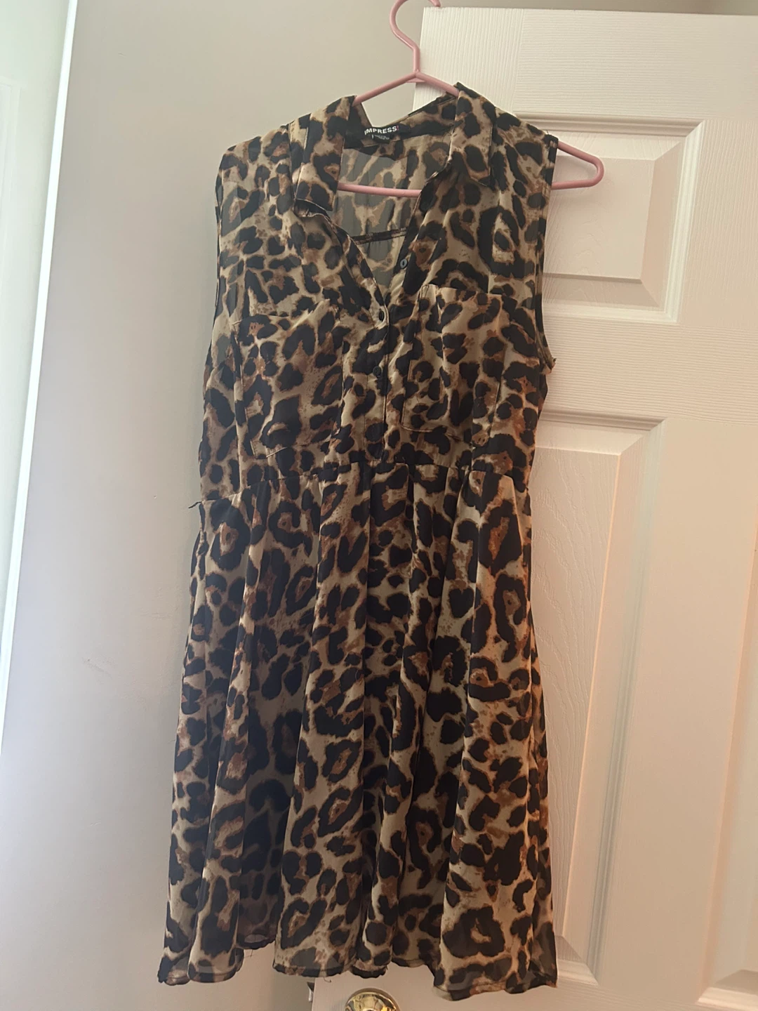 Impress! Leopard Print Sleeveless Dress