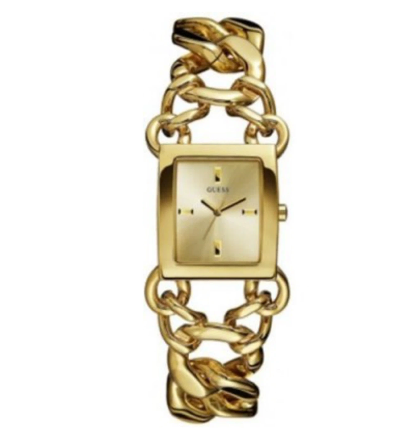 Vintage Guess Gold Tone Chunky Bracelet Ladies Watch W13523L2 - photo 2