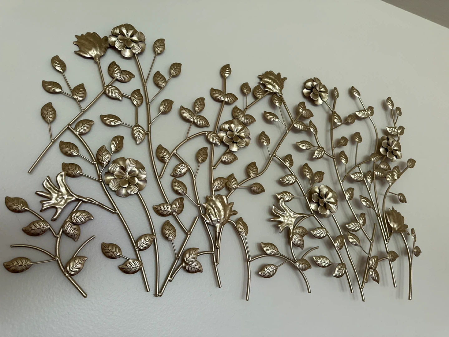 Gold Metal Floral Wall Art - photo 2