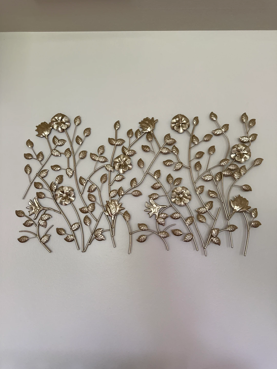 Gold Metal Floral Wall Art