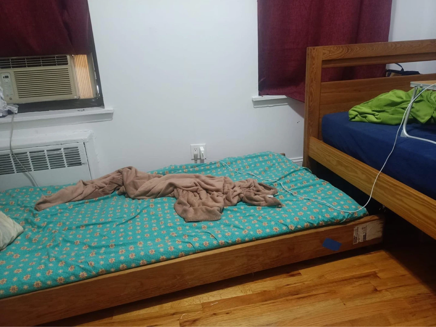 Twin Wooden open Bed Frame with amazing Mattress
