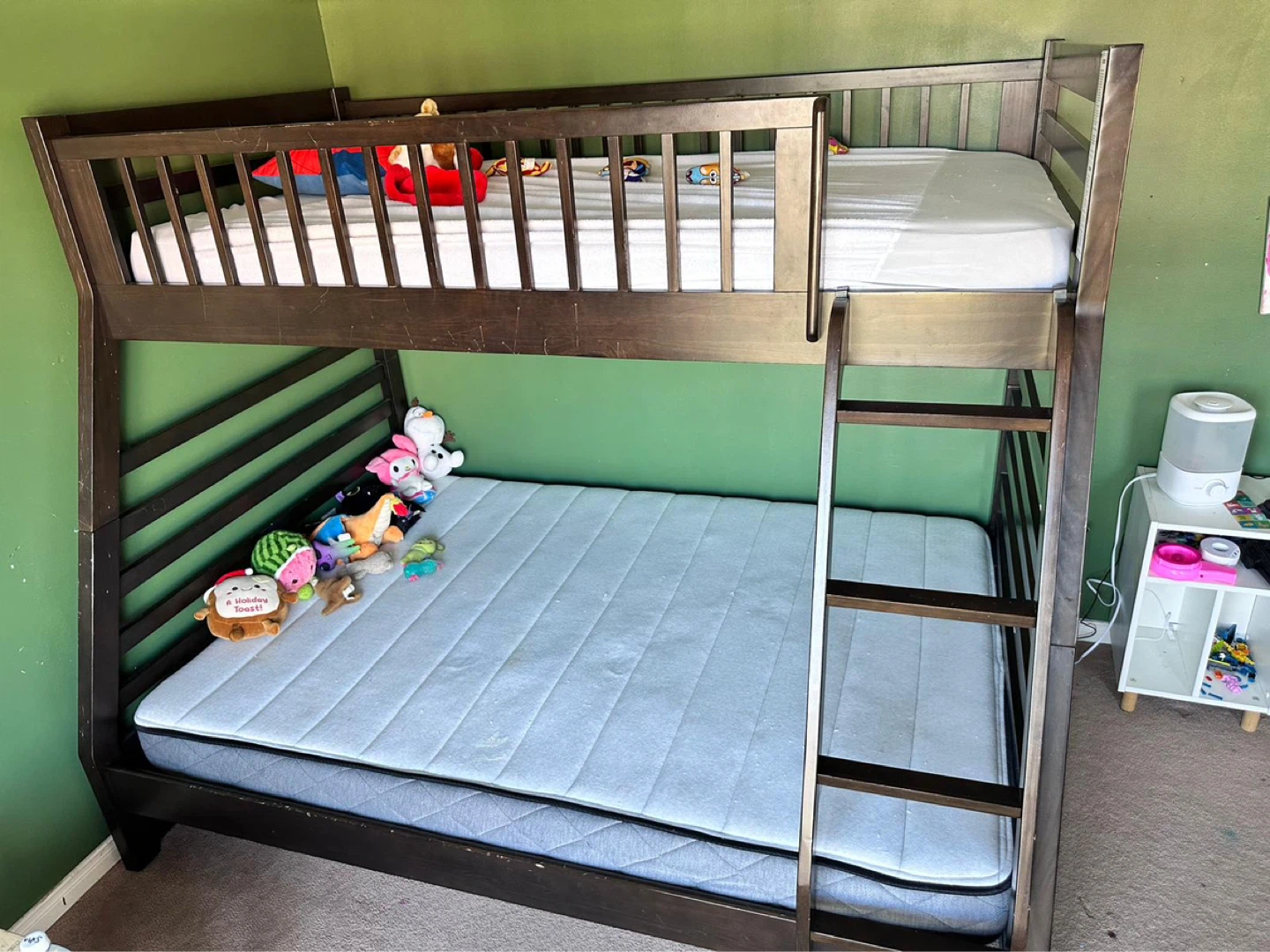 Dark Wood Bunk Bed with Ladder - photo 3