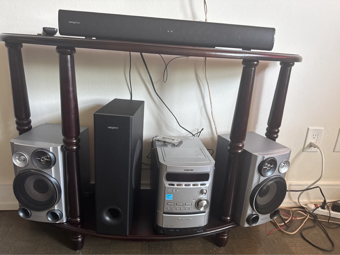 Creative Soundbar and Sony Speakers with CD Player