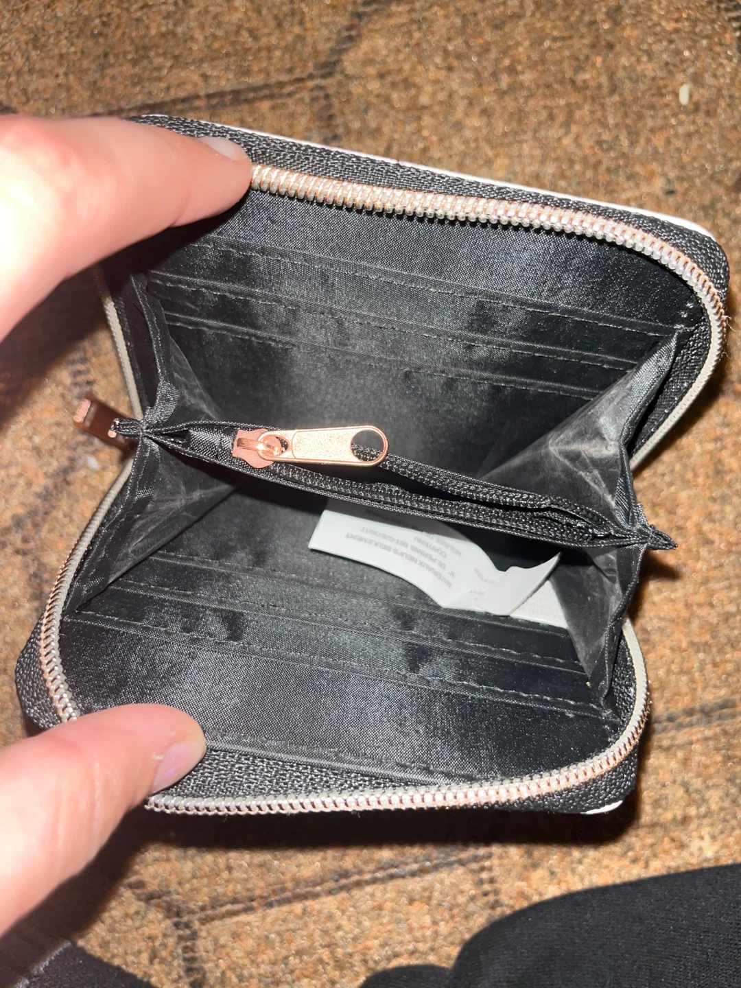 White Marble Zip Wallet - photo 2