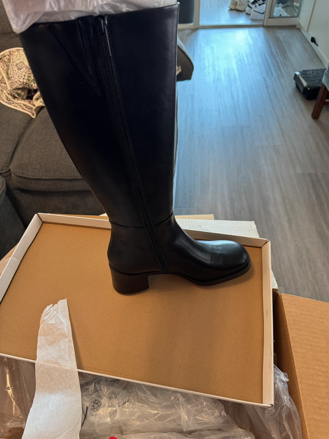 Charles & Keith Women’s Black Knee-High Boots Size 8