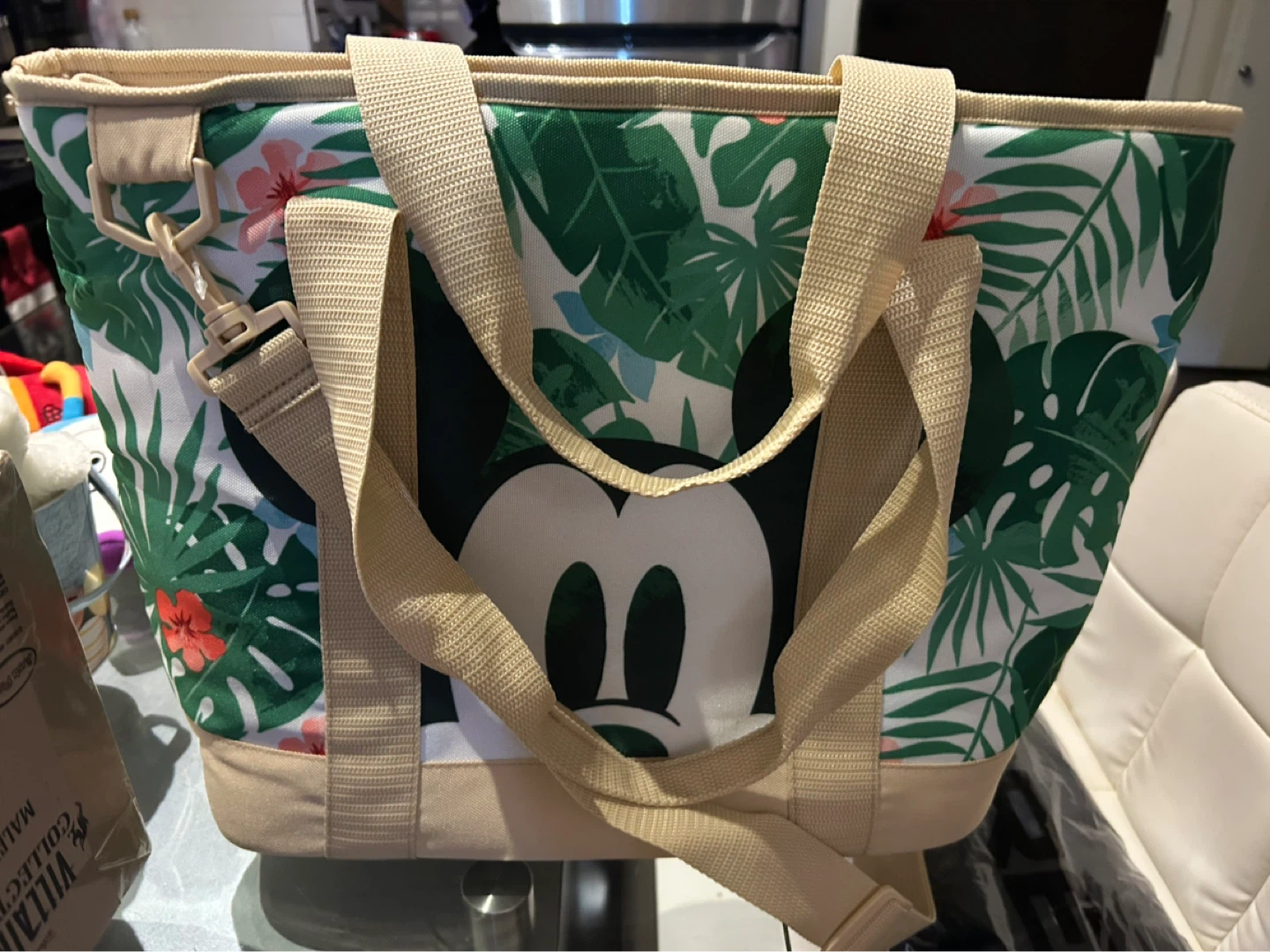 Mickey and Minnie Tropical Print Cooler Tote Bag - photo 2