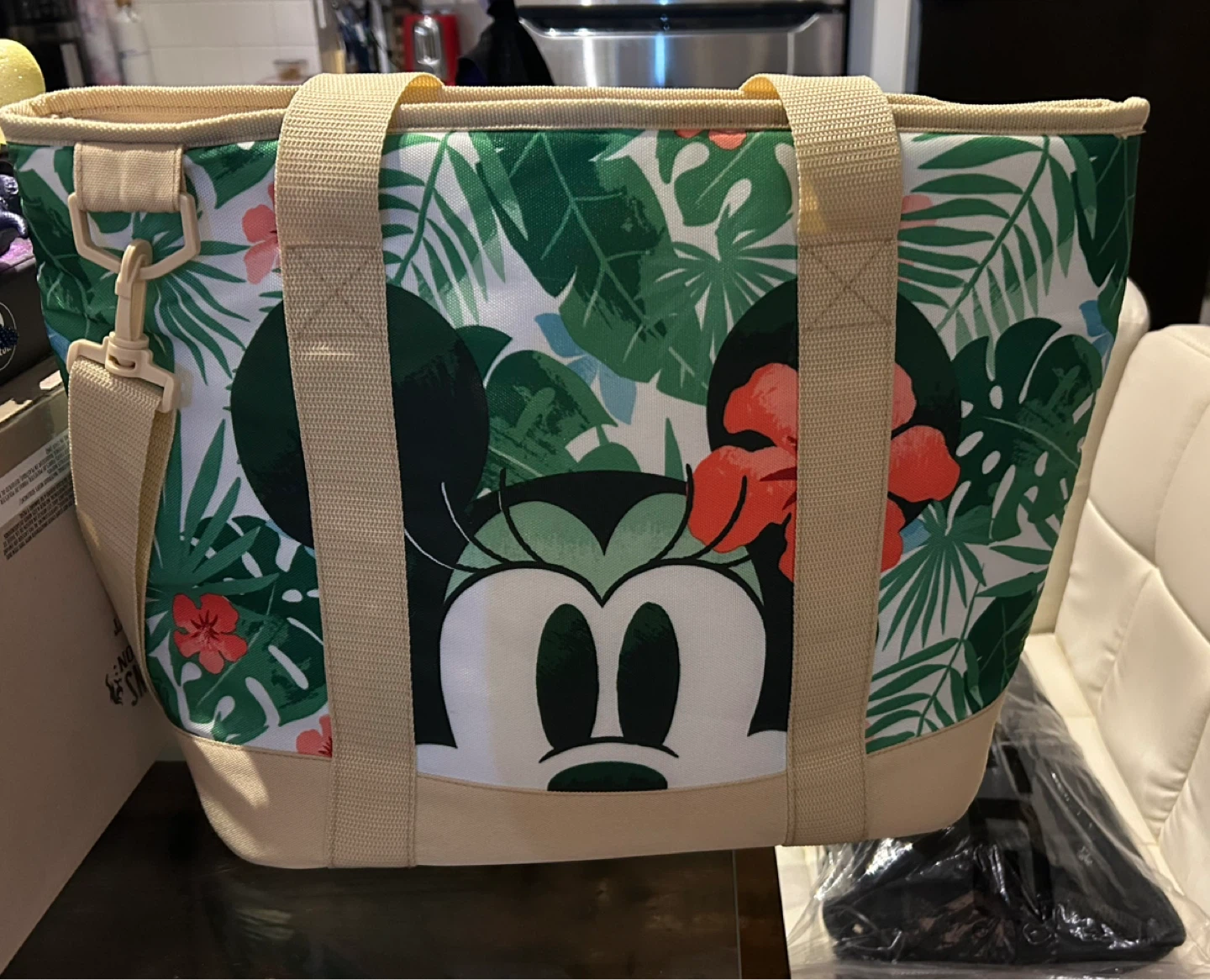 Mickey and Minnie Tropical Print Cooler Tote Bag
