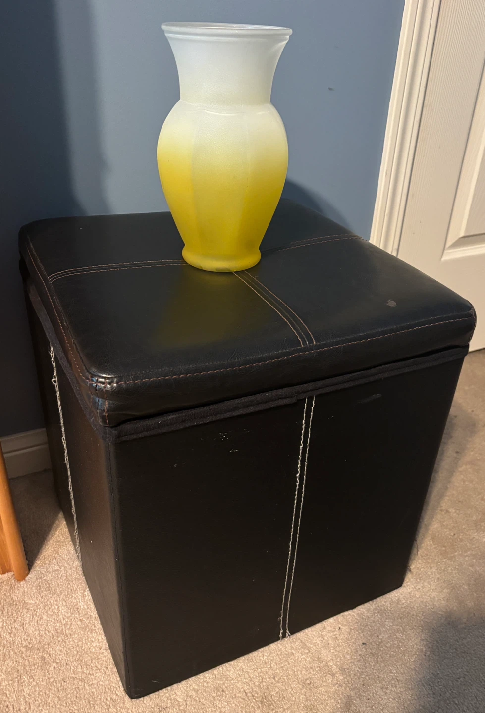 Black Storage Cube (15” x 15” x 16”) foldable in faux leather - photo 3
