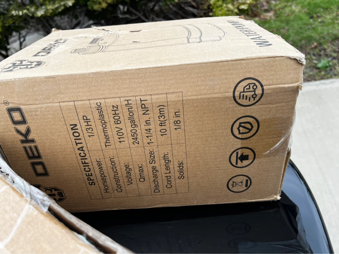 DEKO 1/3 HP Submersible Water Pump - photo 2
