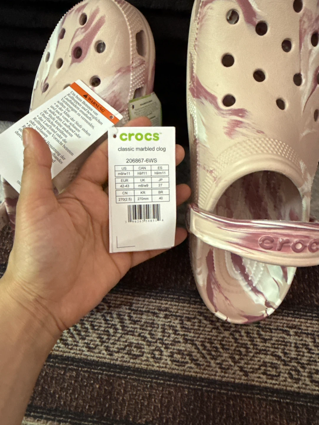 Crocs Classic Marbled Clog Size US W11 M9 - photo 2