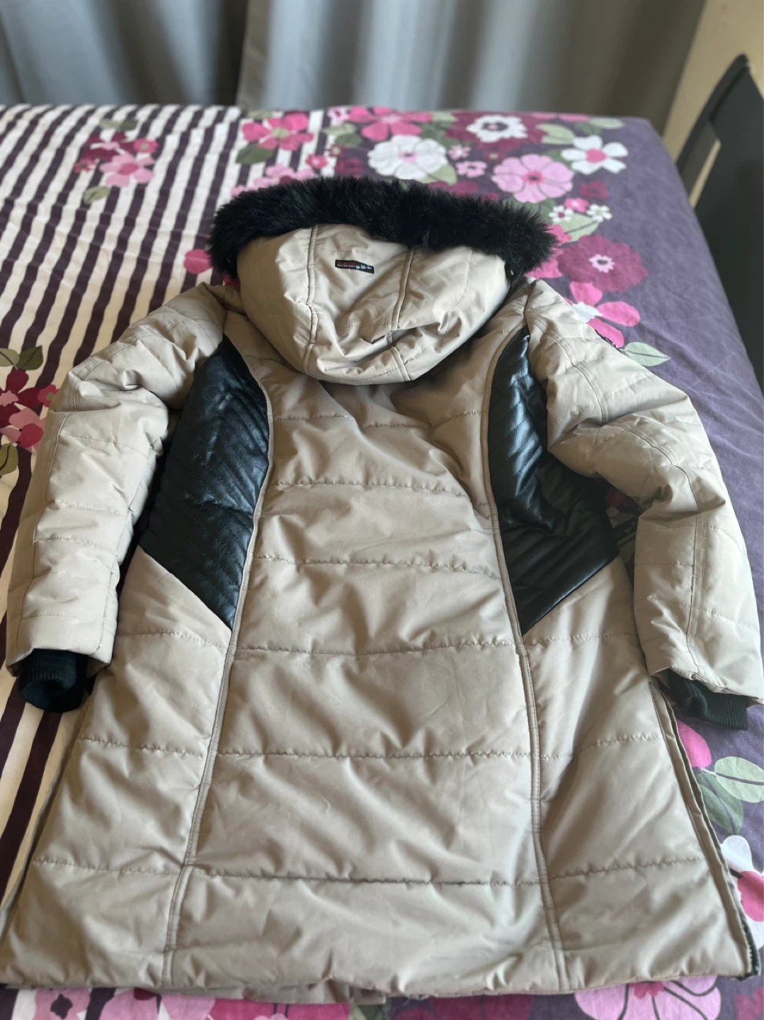 Canada Weathergear Women's Winter Parka Jacket L/G Beige Black - photo 2