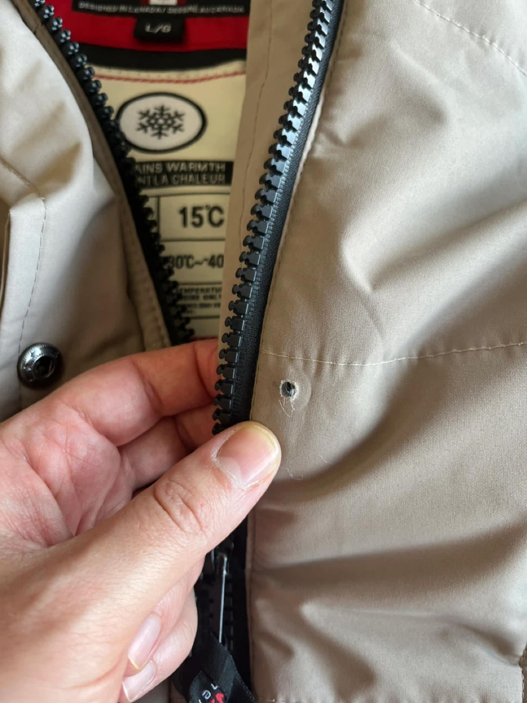 Canada Weathergear Women's Winter Parka Jacket L/G Beige Black - photo 4