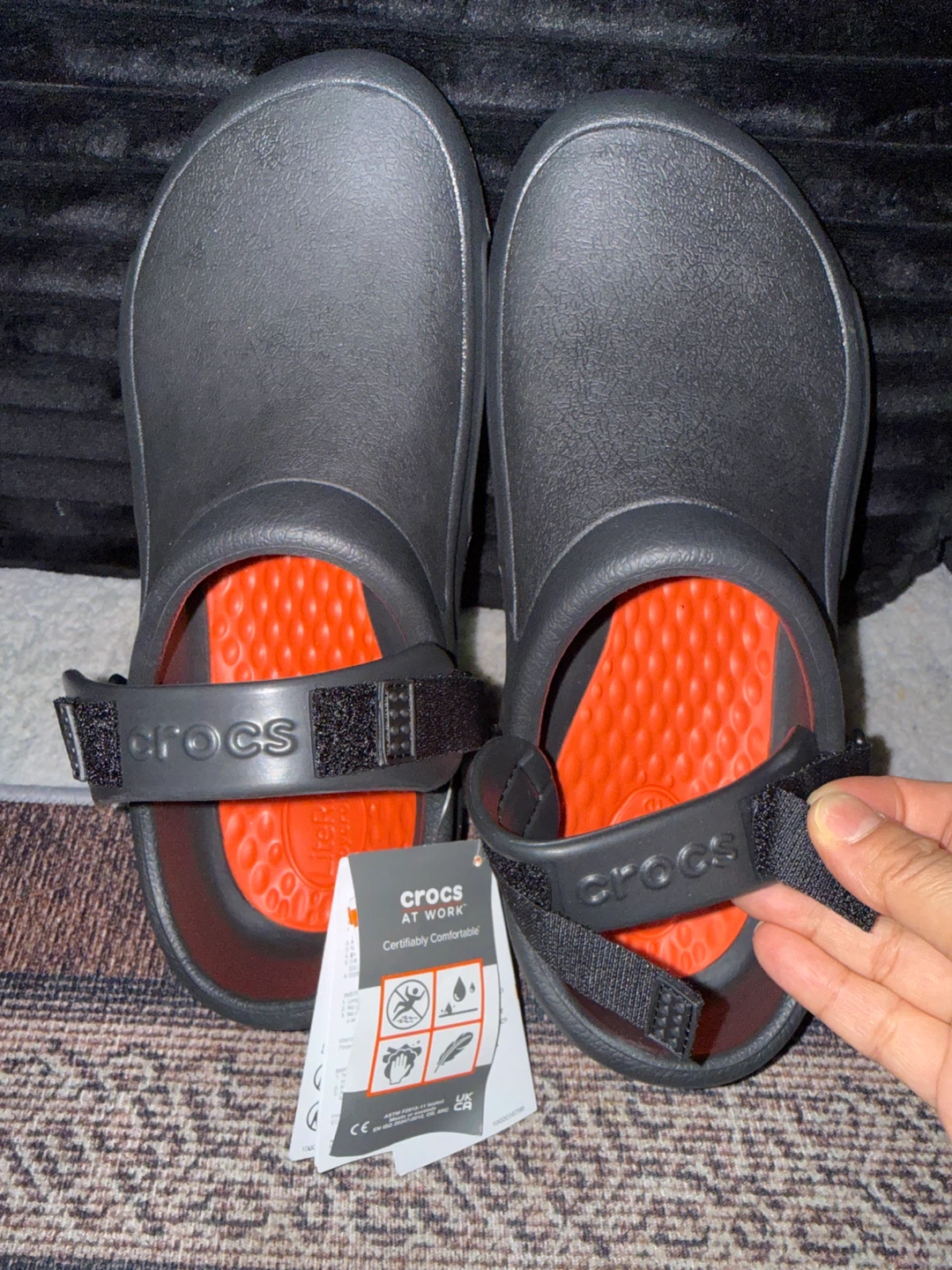 Crocs At Work Men's Slip Resistant Clogs Black Size 10