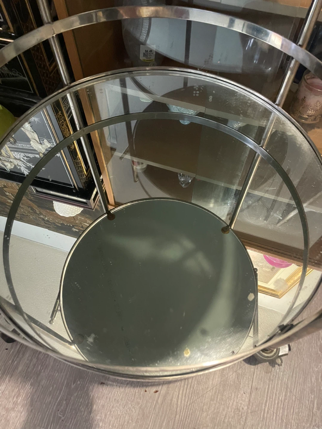 2-Tier Mirrored Bar Cart - photo 3