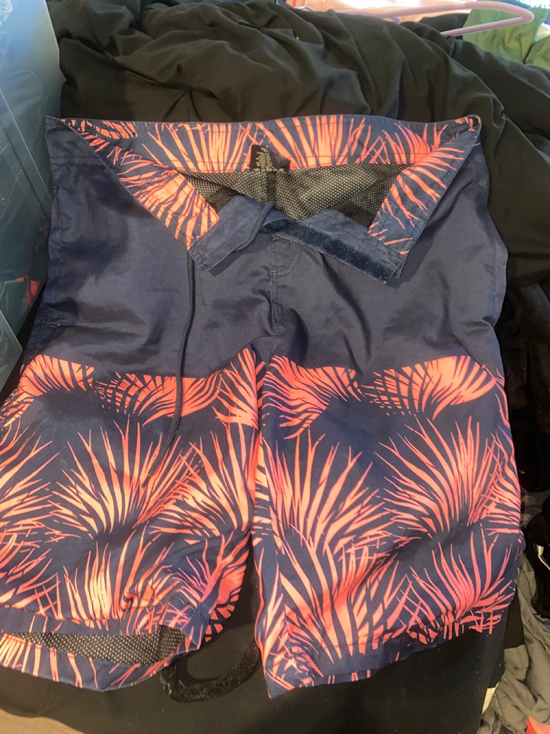 XIOS Swim Trunks XL Navy Palm Print Board Shorts