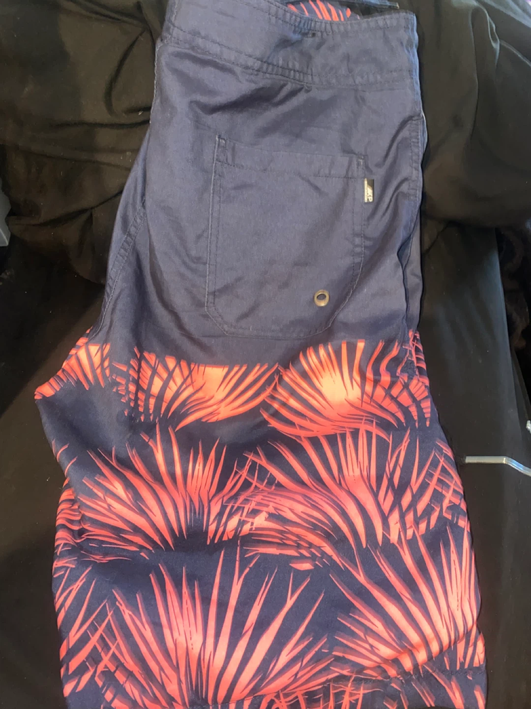 XIOS Swim Trunks XL Navy Palm Print Board Shorts - photo 4