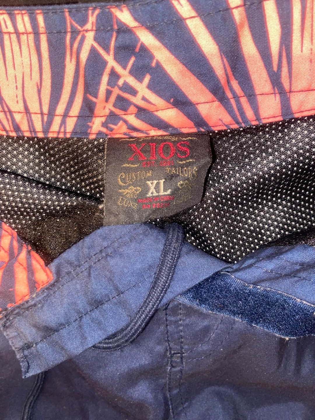 XIOS Swim Trunks XL Navy Palm Print Board Shorts - photo 3