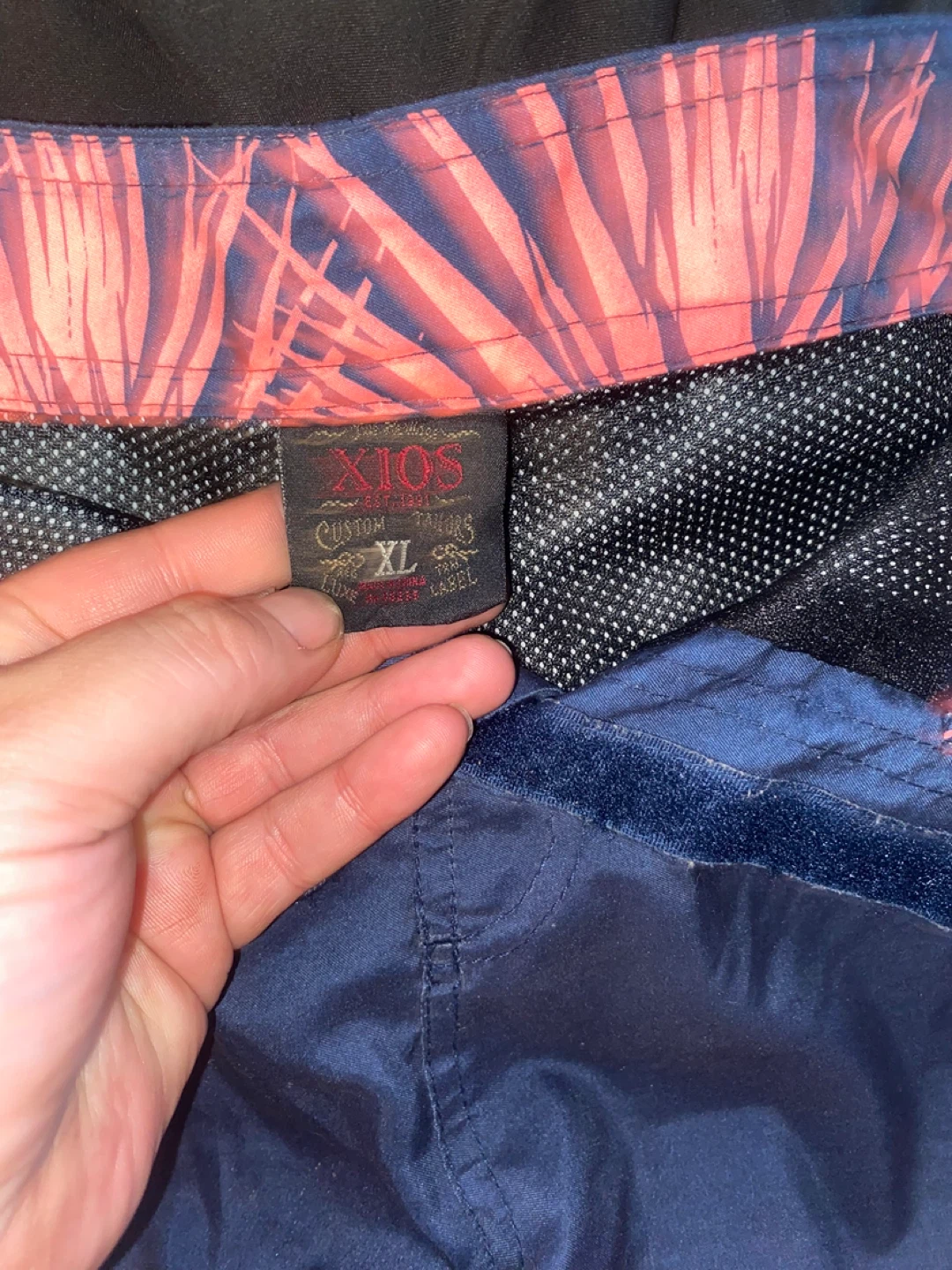 XIOS Swim Trunks XL Navy Palm Print Board Shorts - photo 2