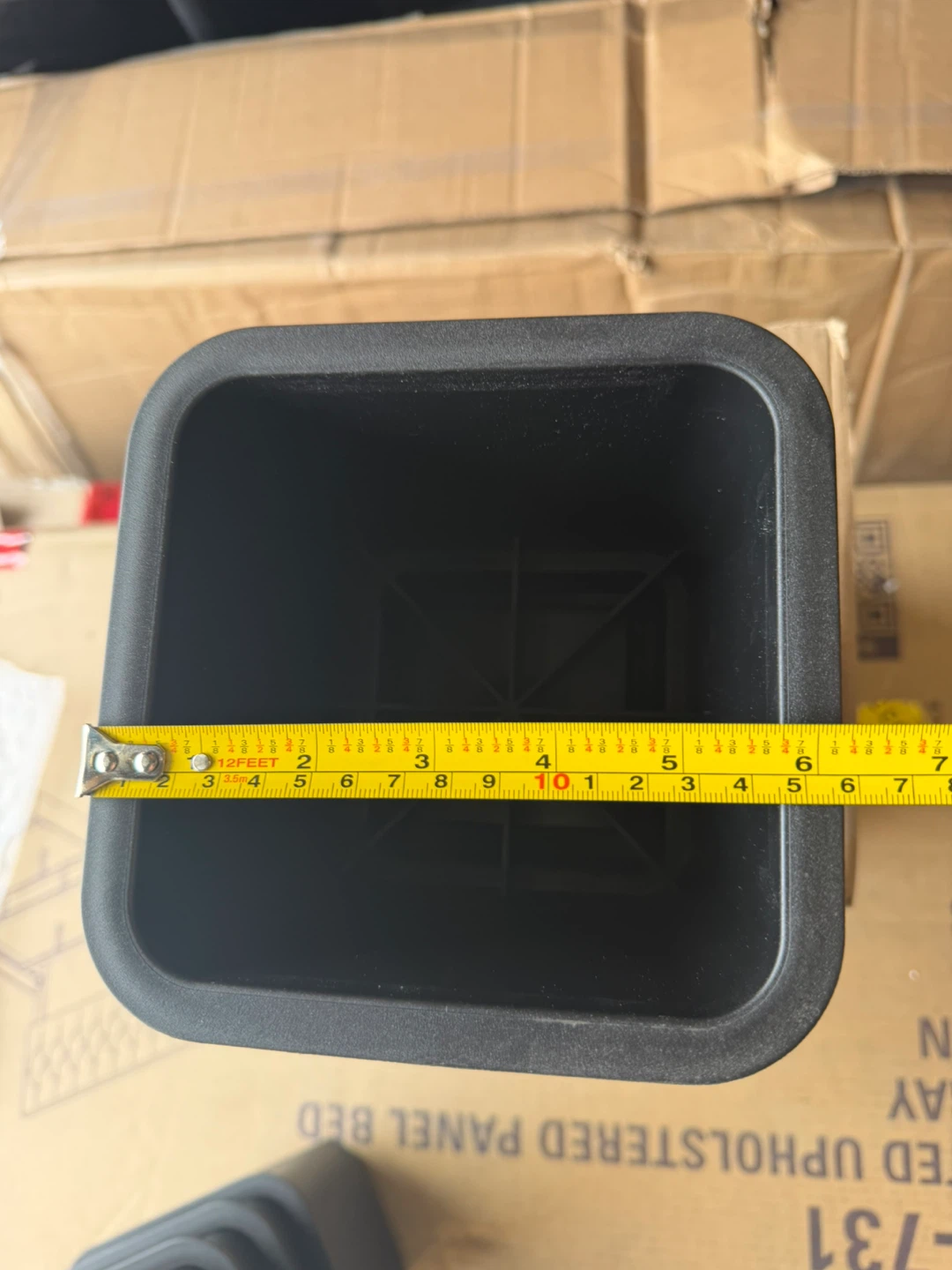 Black Square Plastic Plant Pots (Set of 6) - photo 4