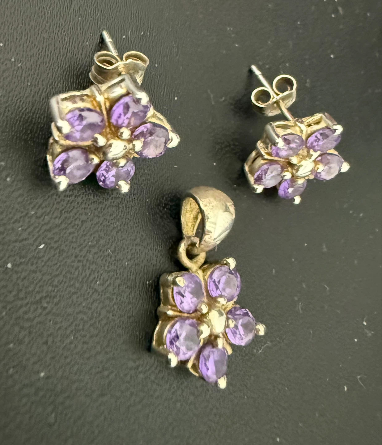 Flower Pendant and Earring Set - photo 2