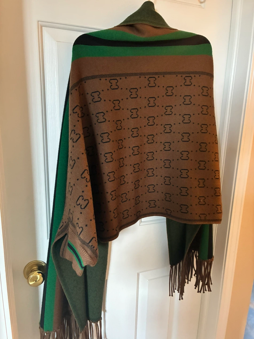 Brown Monogram Poncho Scarf - photo 2
