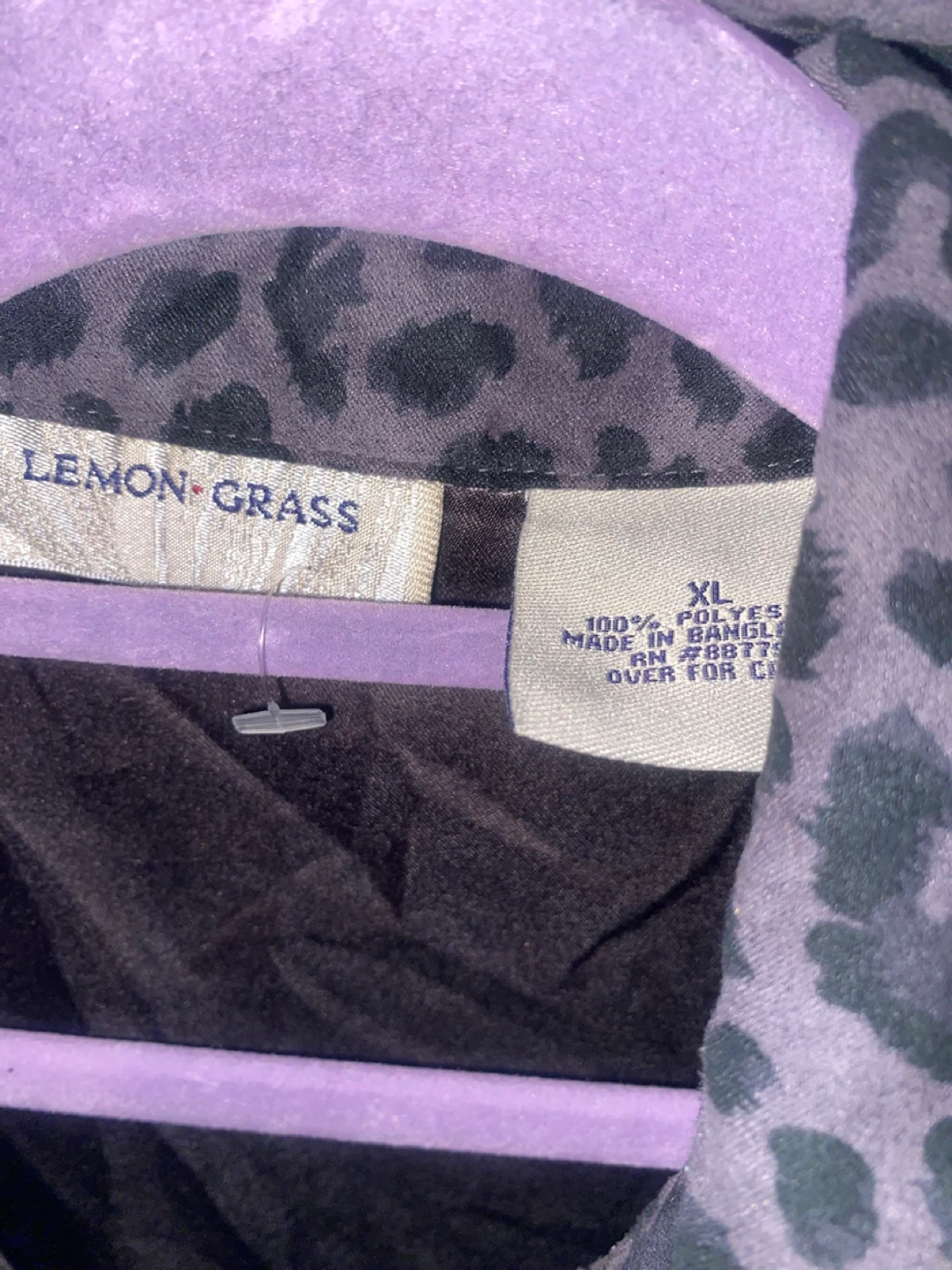 Lemon Grass Leopard Print Zip-Up Jacket XL - photo 5