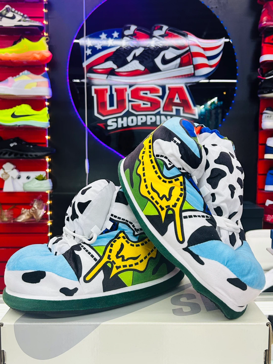 Ben & Jerry's Chunky Monkey Fluffy Sneaker Slippers & Keychains - photo 2