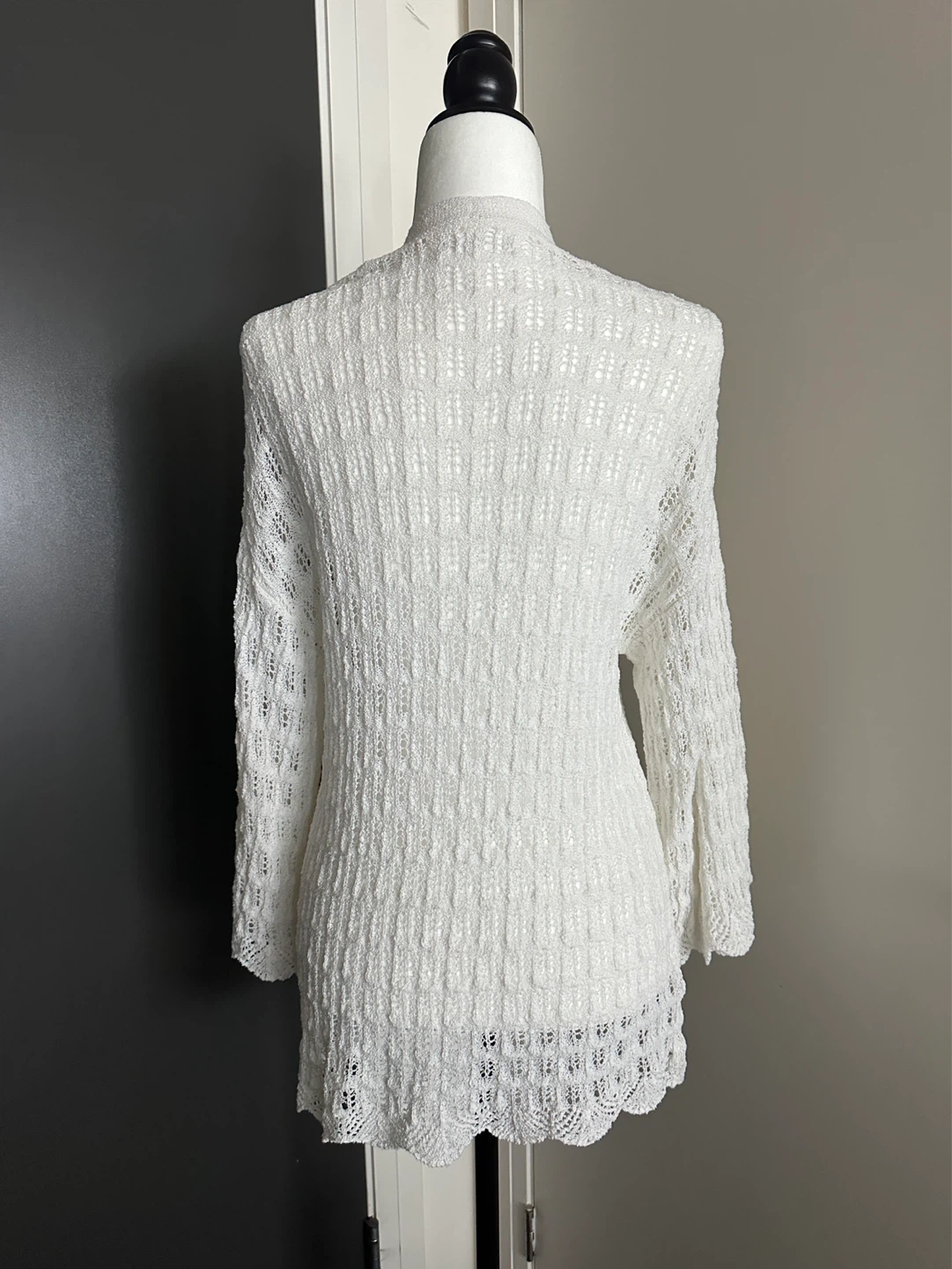 MNG White Knit Cardigan M - photo 2