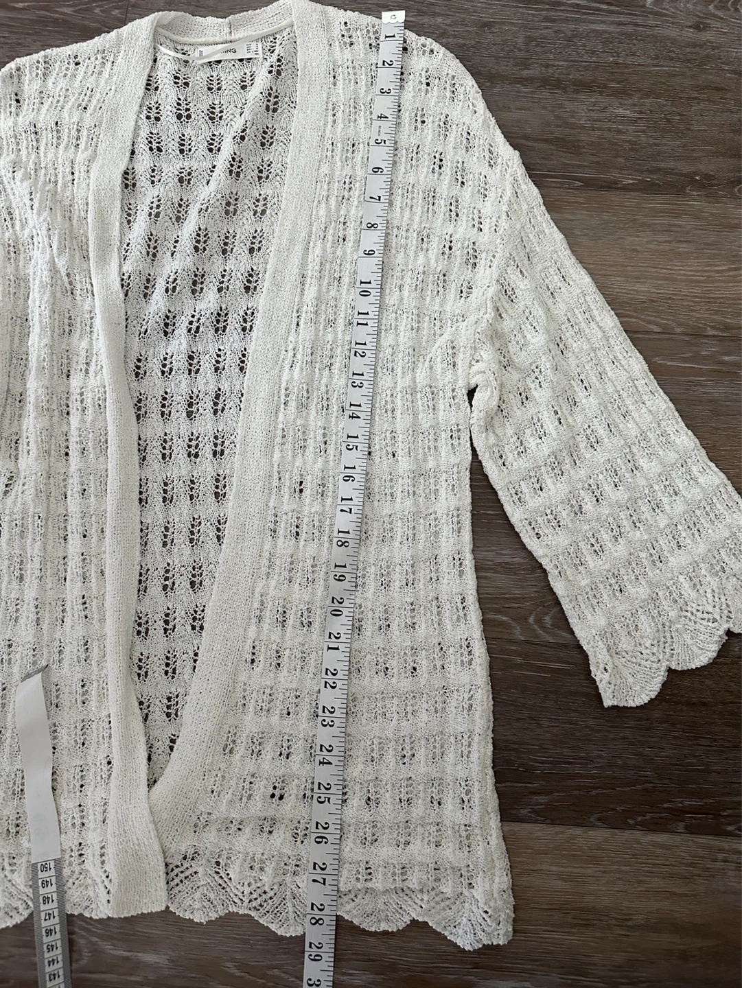 MNG White Knit Cardigan M - photo 5