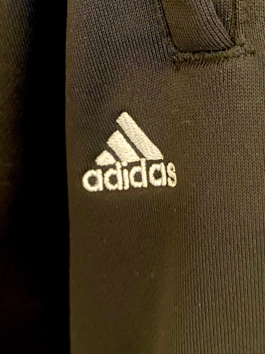 Adidas Black Jogger Pants with White Stripes - Size S - photo 3