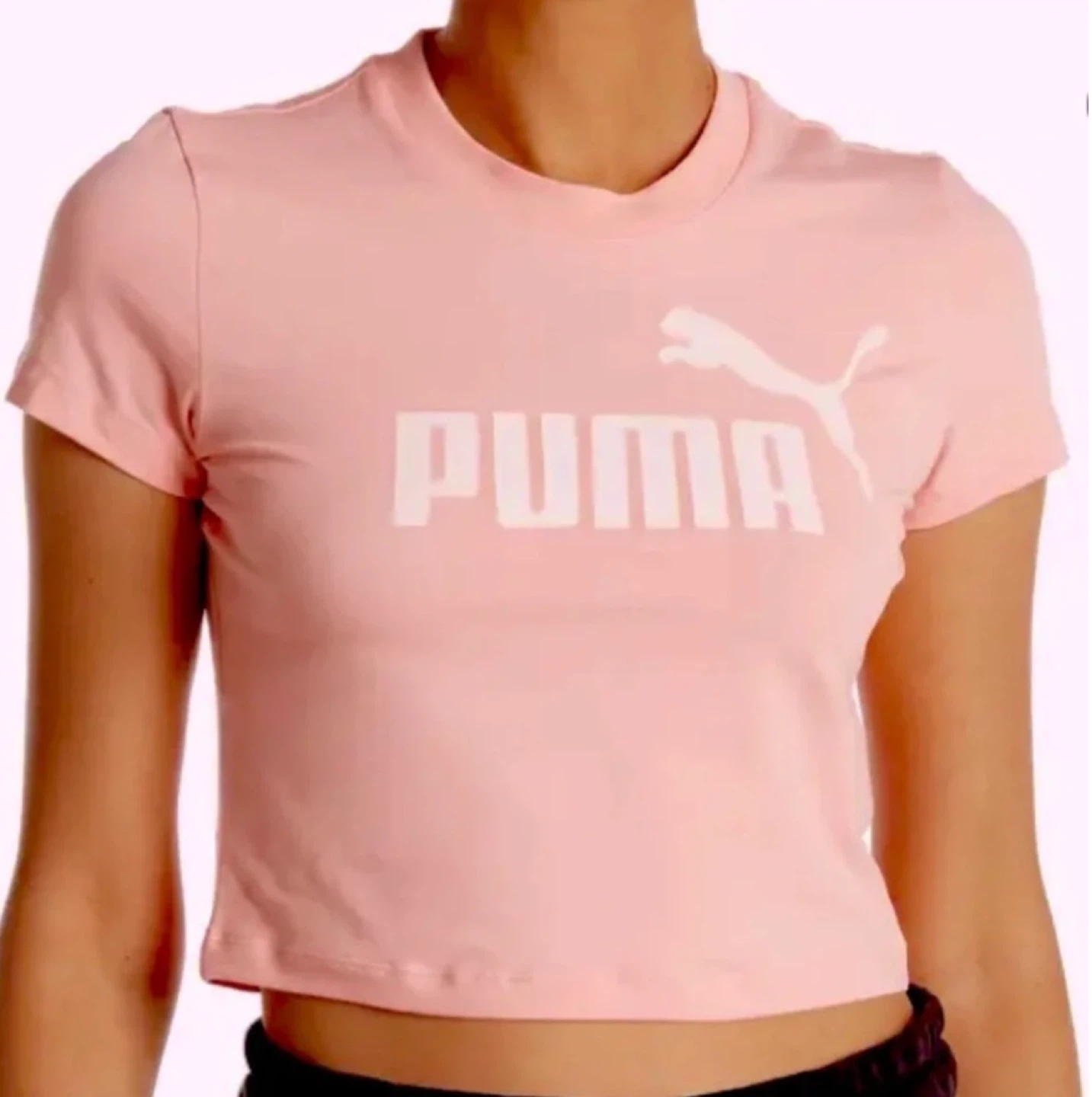 Puma Women's Crop Top - Pink - Size S