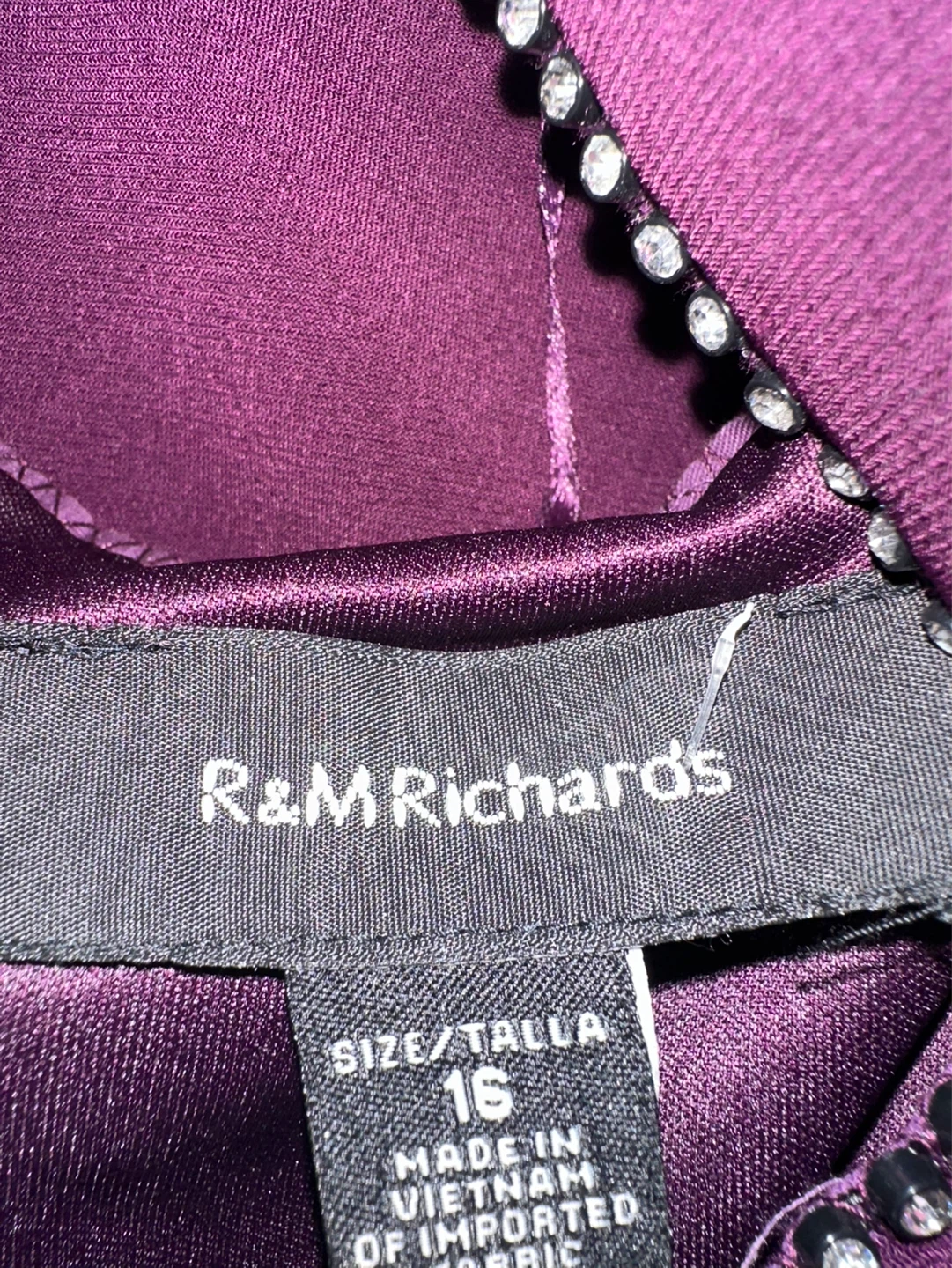 R&M Richards Plum 2-Piece Set Dress Size 16 - photo 3