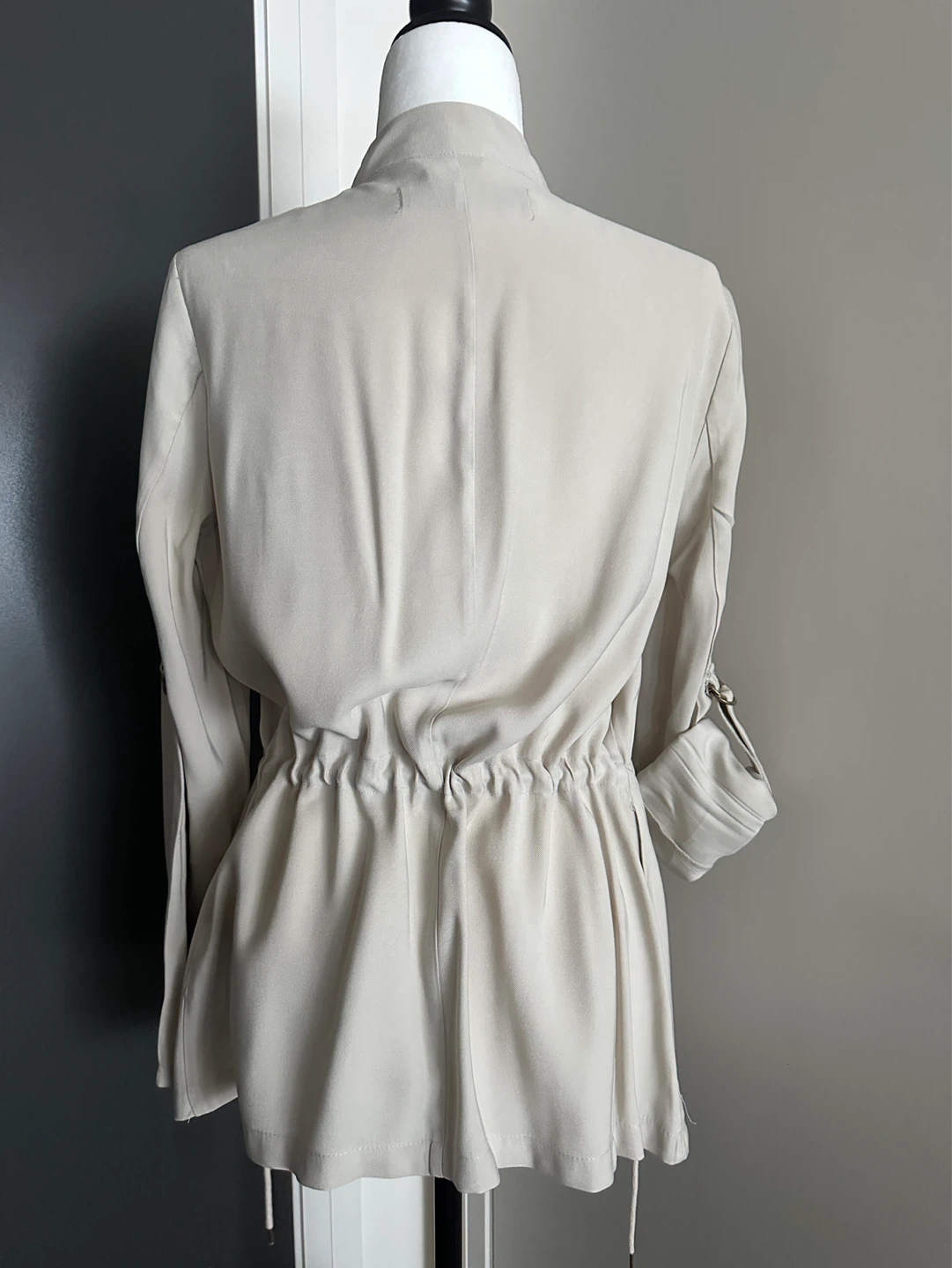 ZARA Beige Drape Front Jacket - photo 3