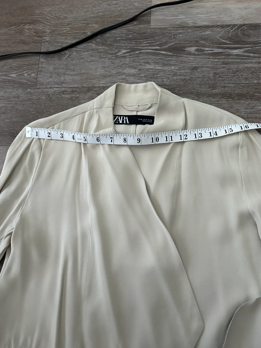 ZARA Beige Drape Front Jacket - photo 5