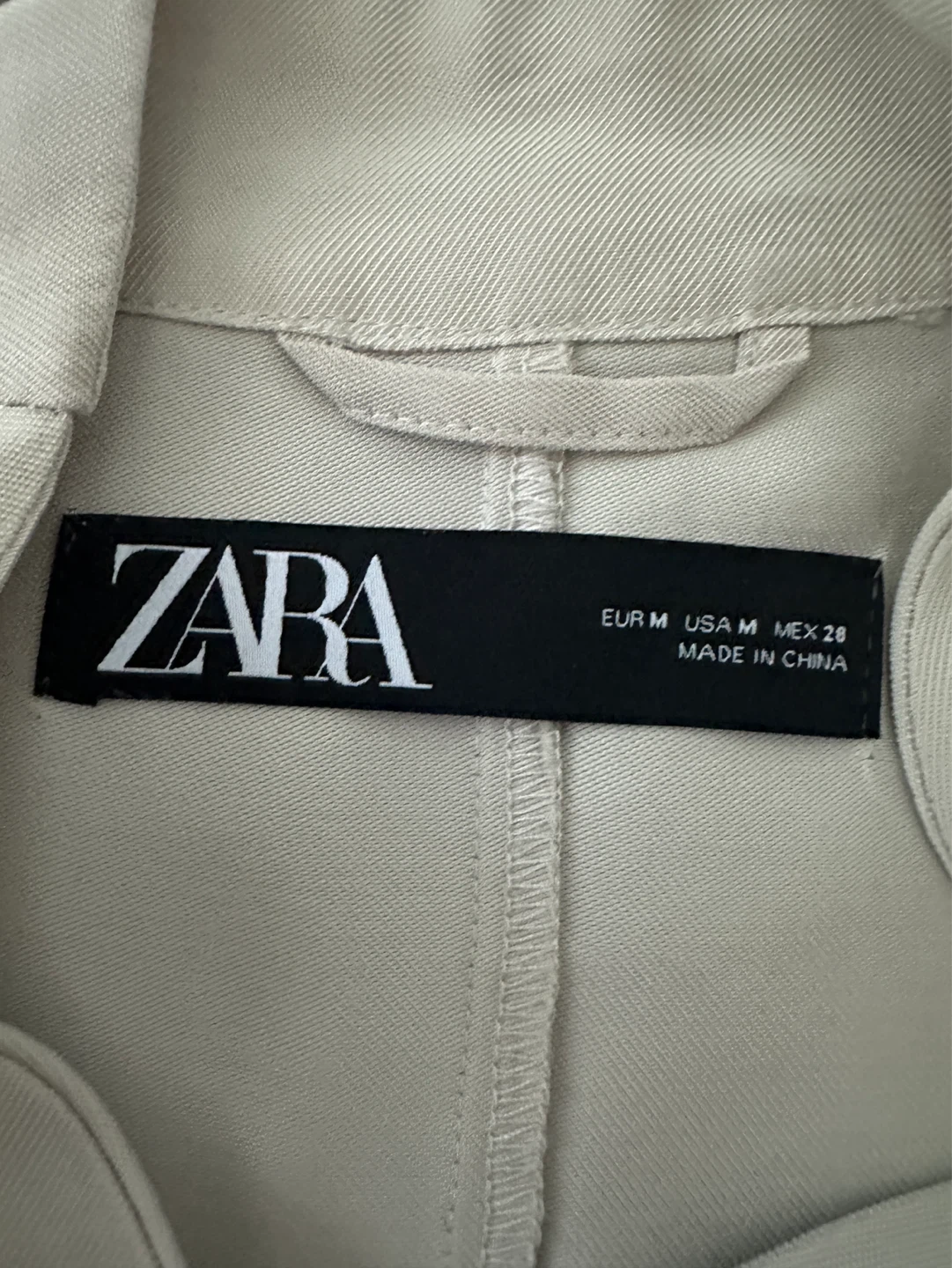 ZARA Beige Drape Front Jacket - photo 4