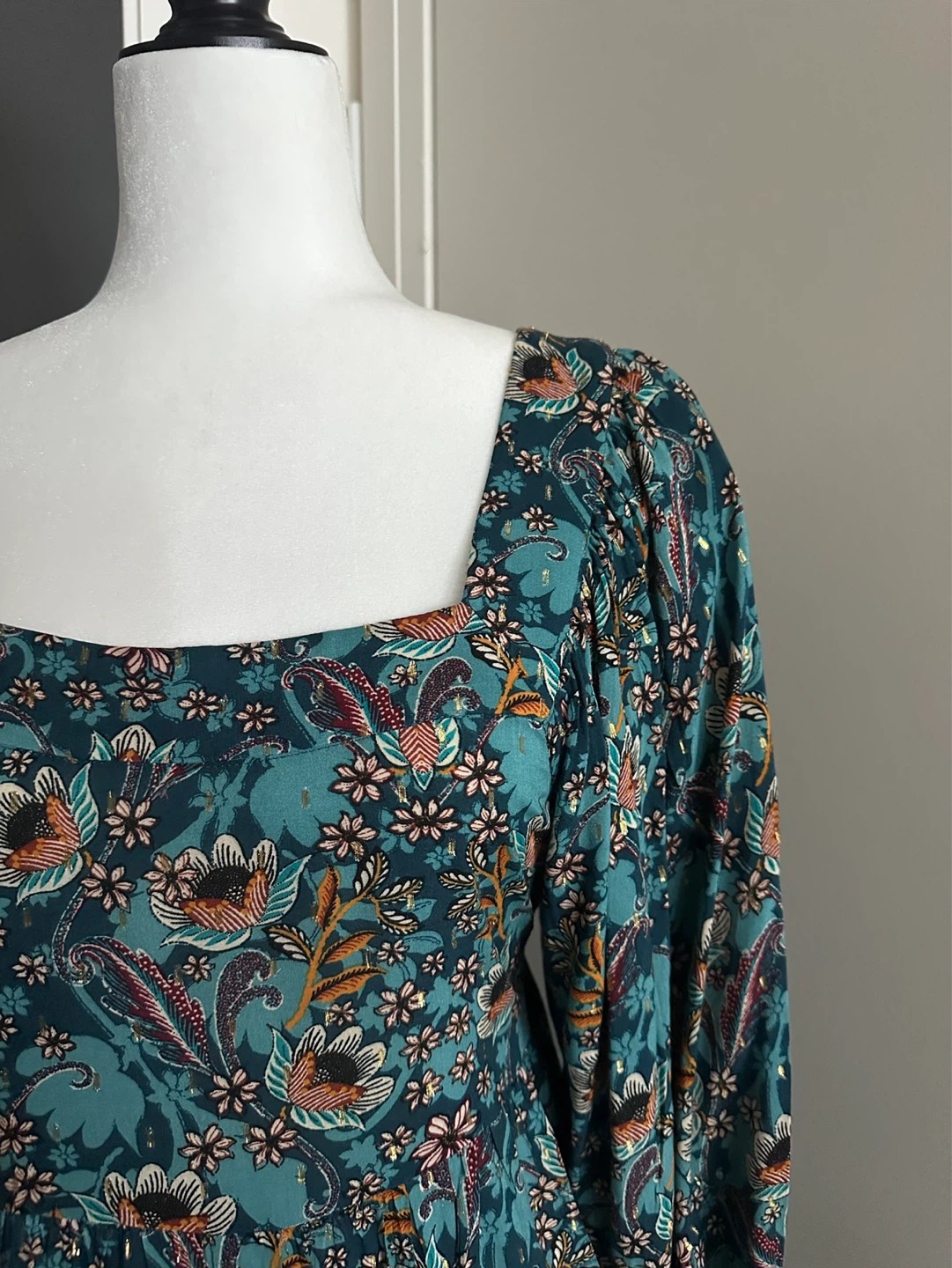 B.o.G Collective Teal Floral Mini Dress - Size M - photo 2