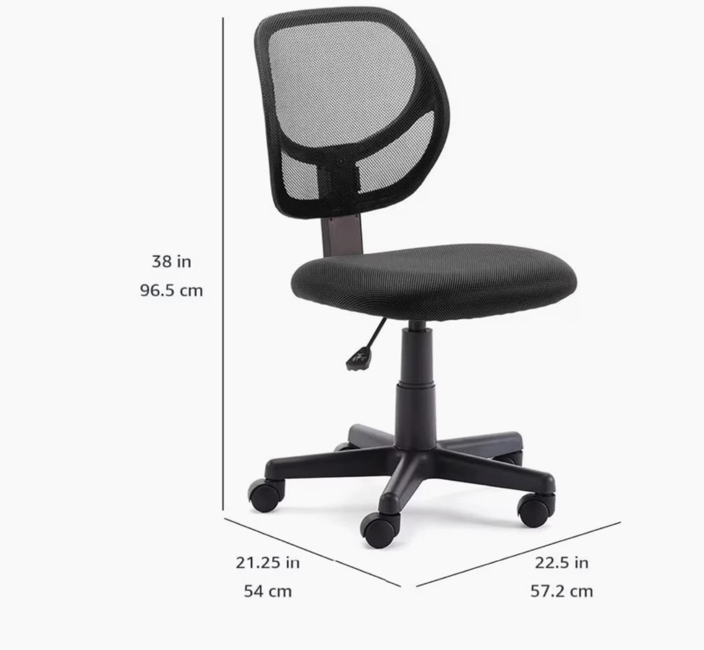 amazon Black Mesh Back Office Chair - photo 3
