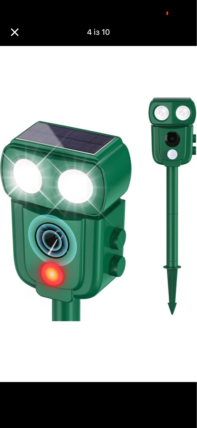 Outdoor Solar Ultrasonic Animal Repeller - photo 4