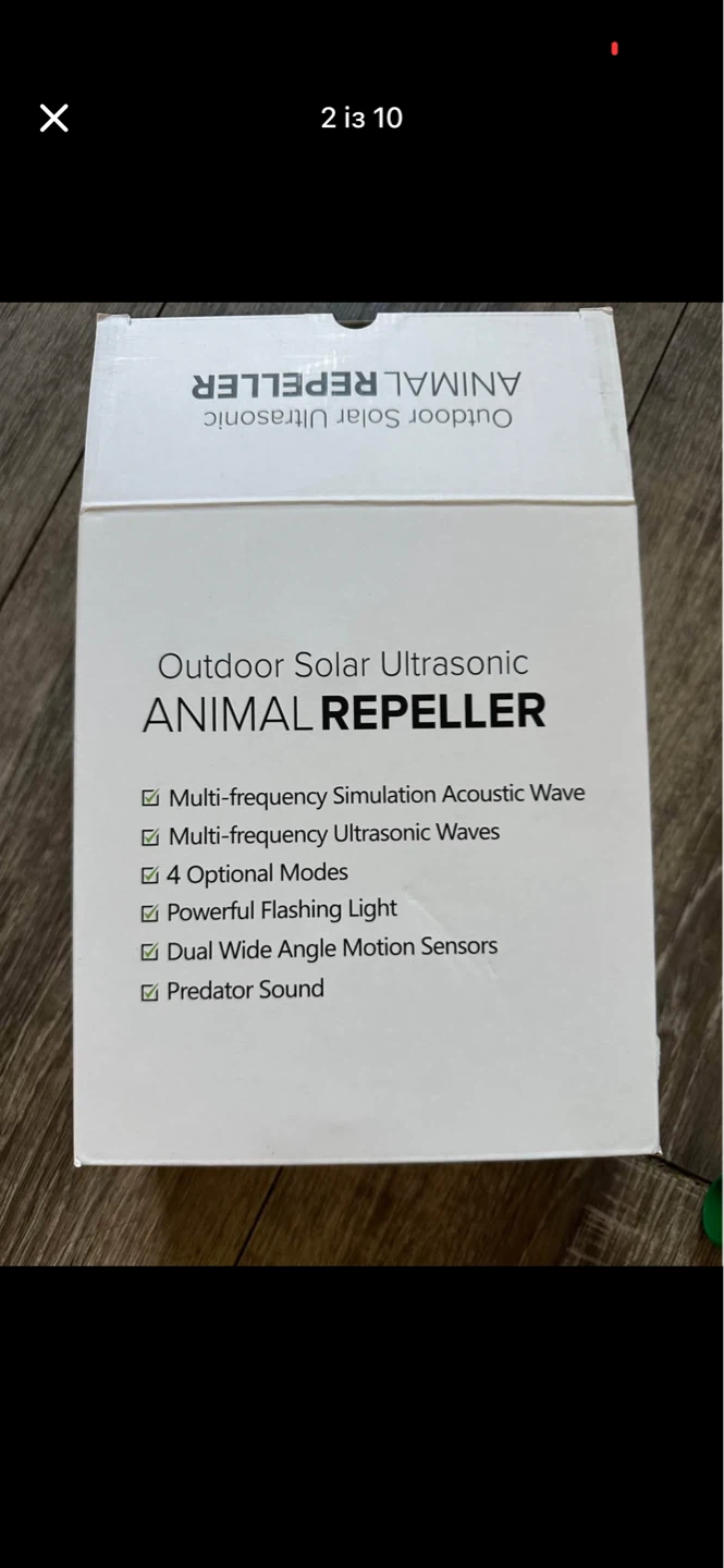 Outdoor Solar Ultrasonic Animal Repeller - photo 2