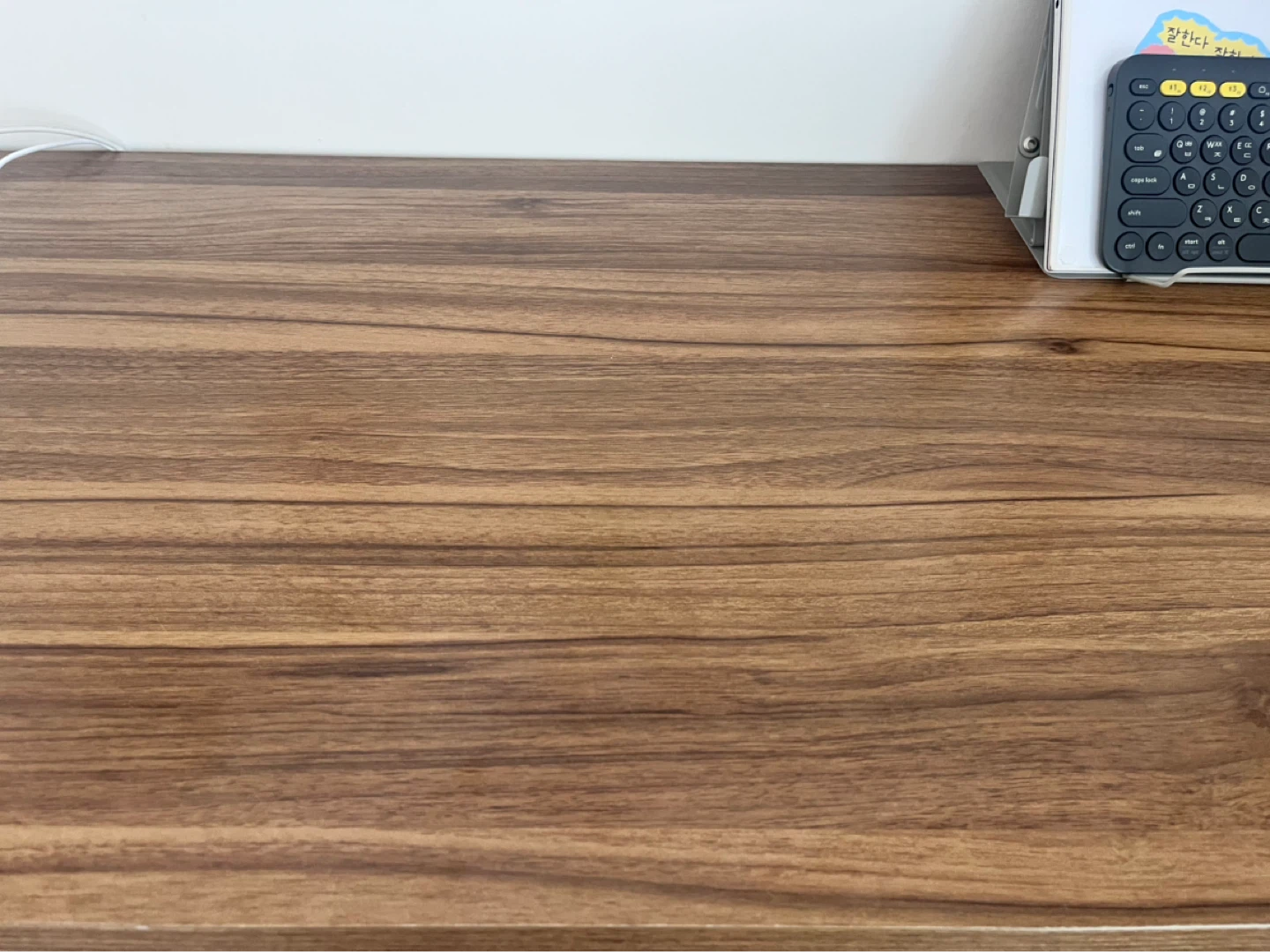 Wooden Desk with Black Metal Legs - photo 2