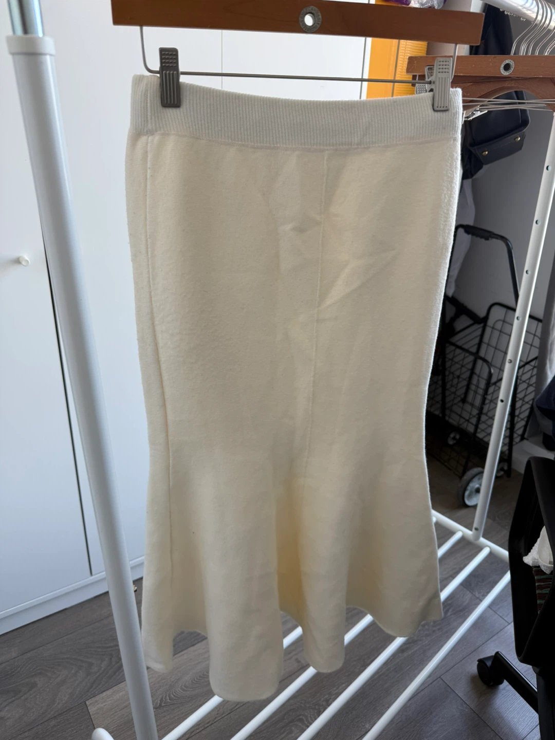 Cream Knit Mermaid Skirt