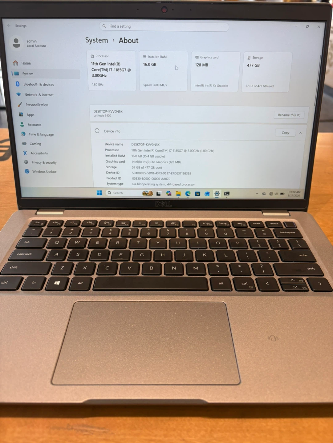 Dell latitude 5420 16g ram 512ssd Icore 7 - photo 2