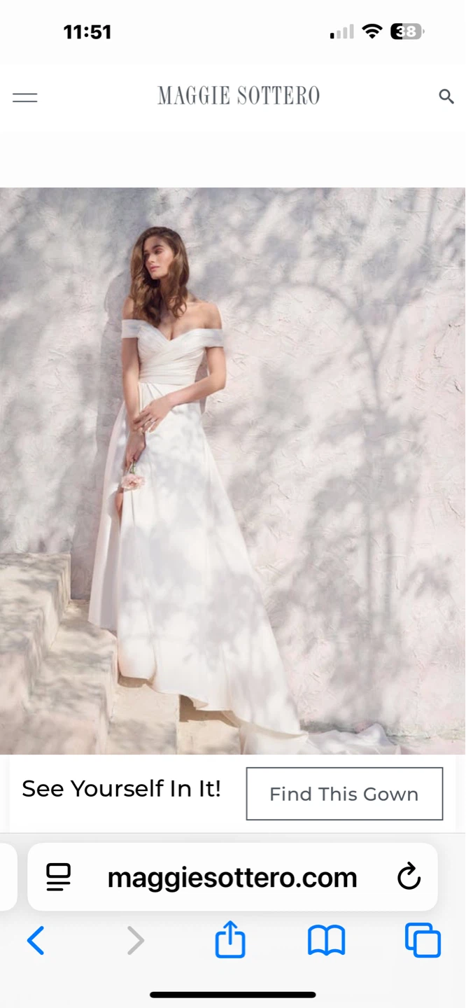 Maggie Sottero Off-the-Shoulder Wedding Dress