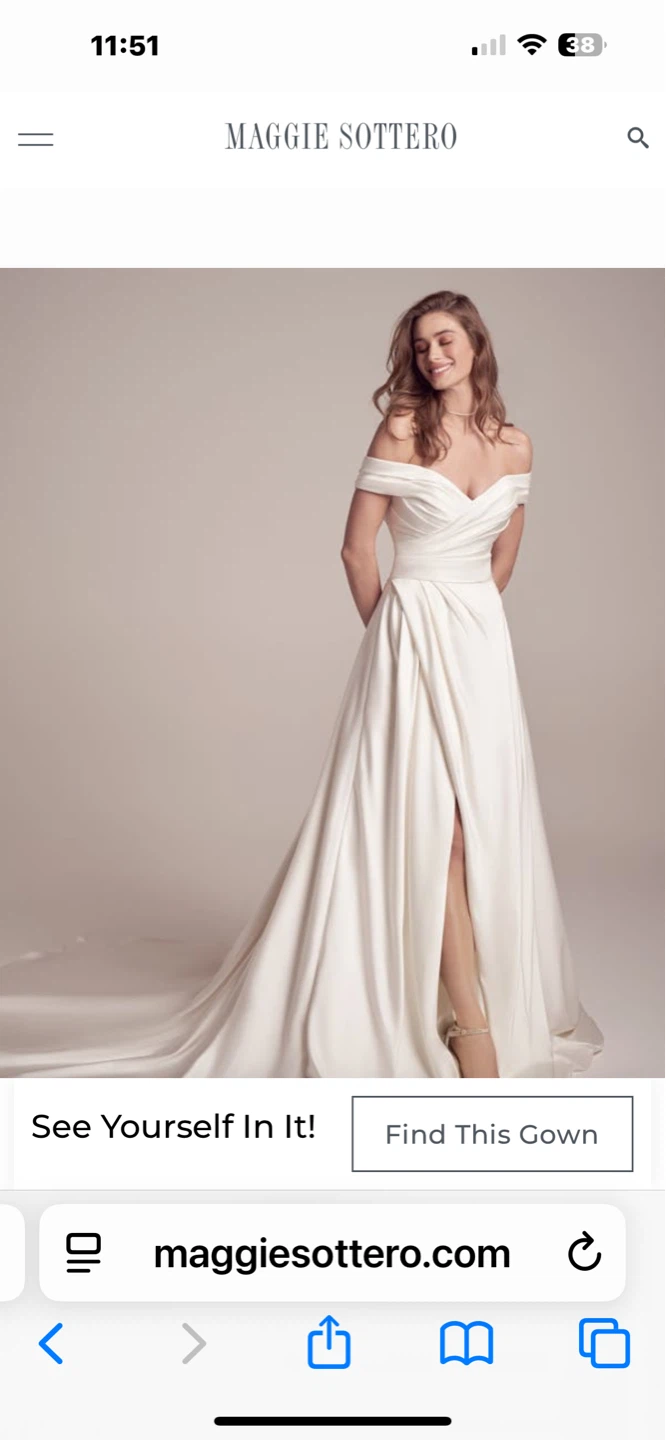 Maggie Sottero Off-the-Shoulder Wedding Dress - photo 3