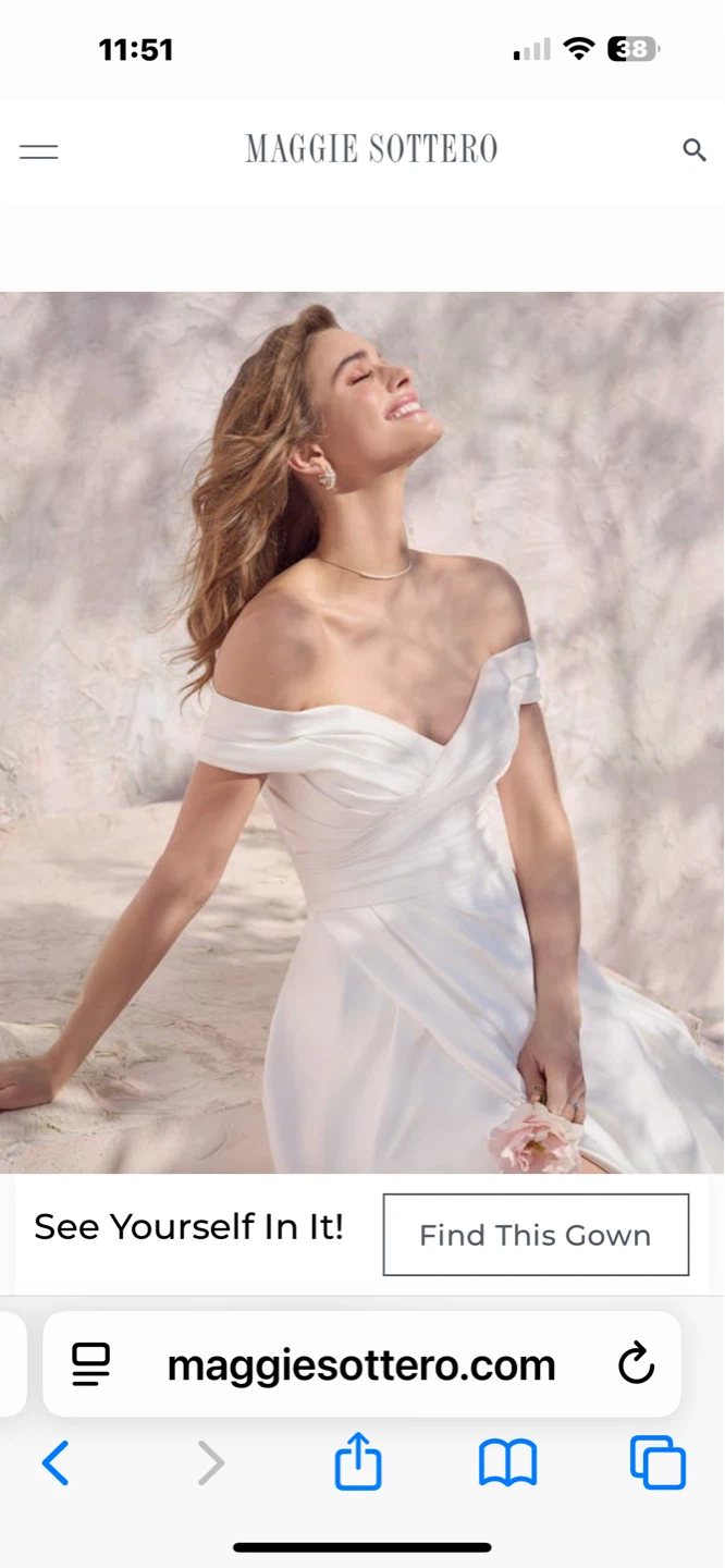 Maggie Sottero Off-the-Shoulder Wedding Dress - photo 2