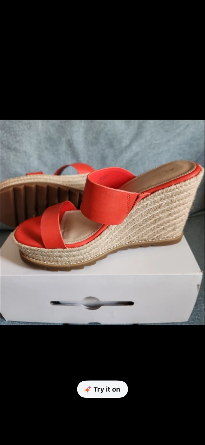 ALDO Women's Orange Wedge Sandals