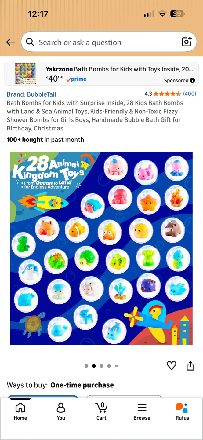 New BubbleTail Animal Kingdom Adventure Bath Bombs with Toys - photo 2